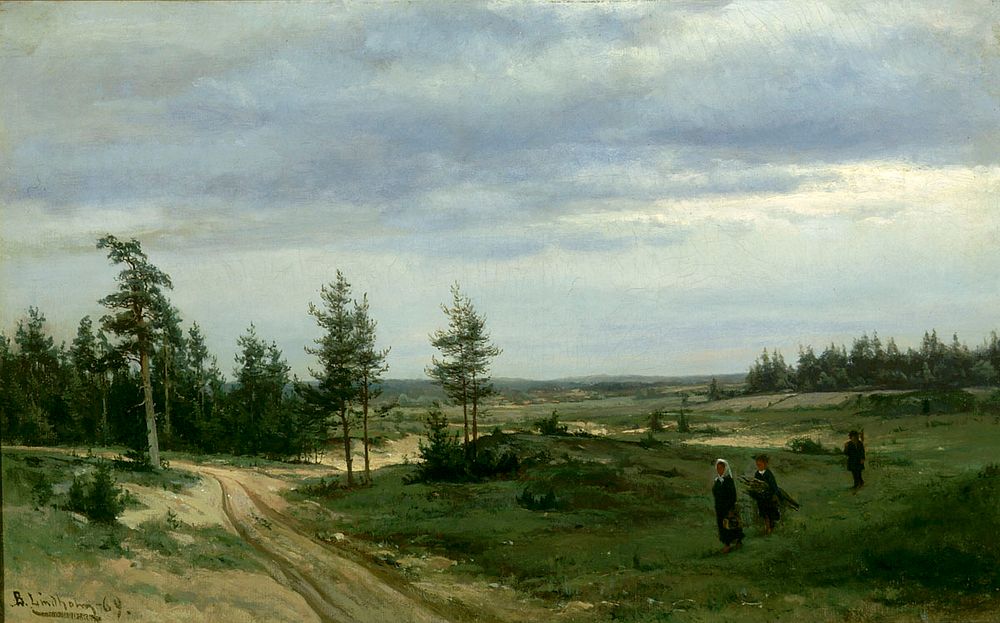 Mäntykangas uudellamaalla, 1869, Berndt Lindholm