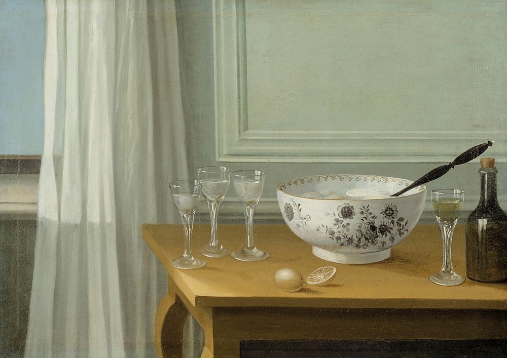 Still life with a punch bowl, 1795 - 1797, Nils Schillmark