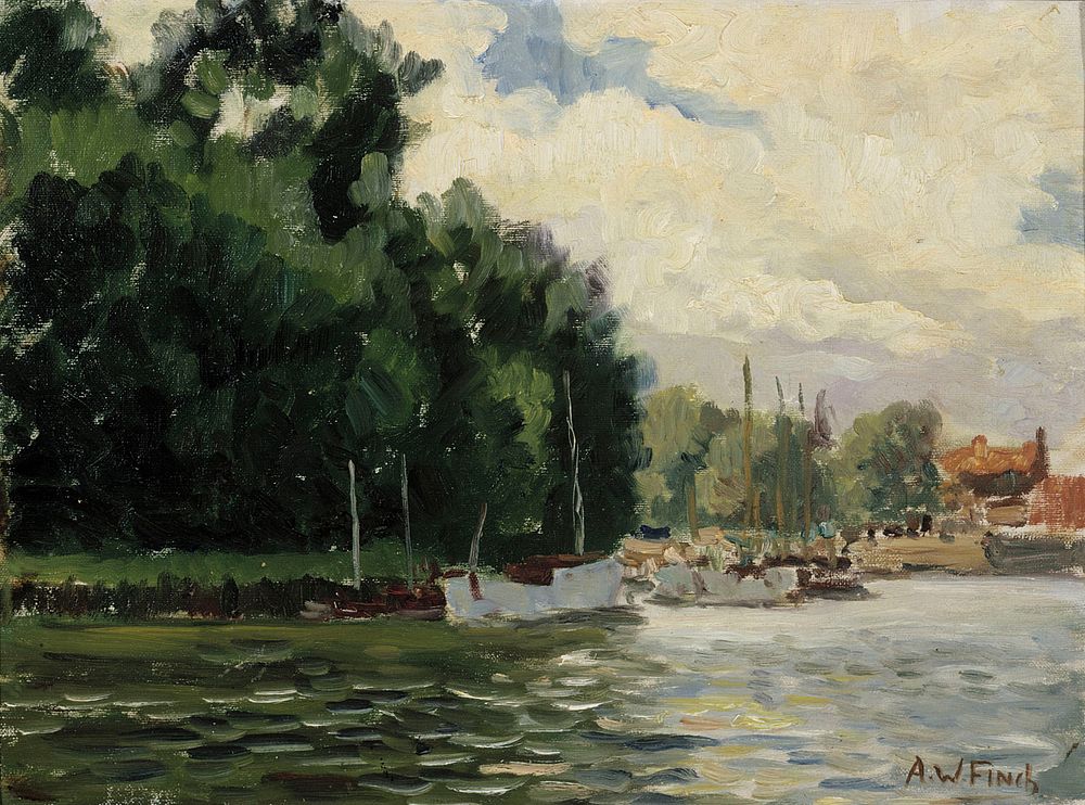 Richmond, thames, 1924, by Alfred William Finch