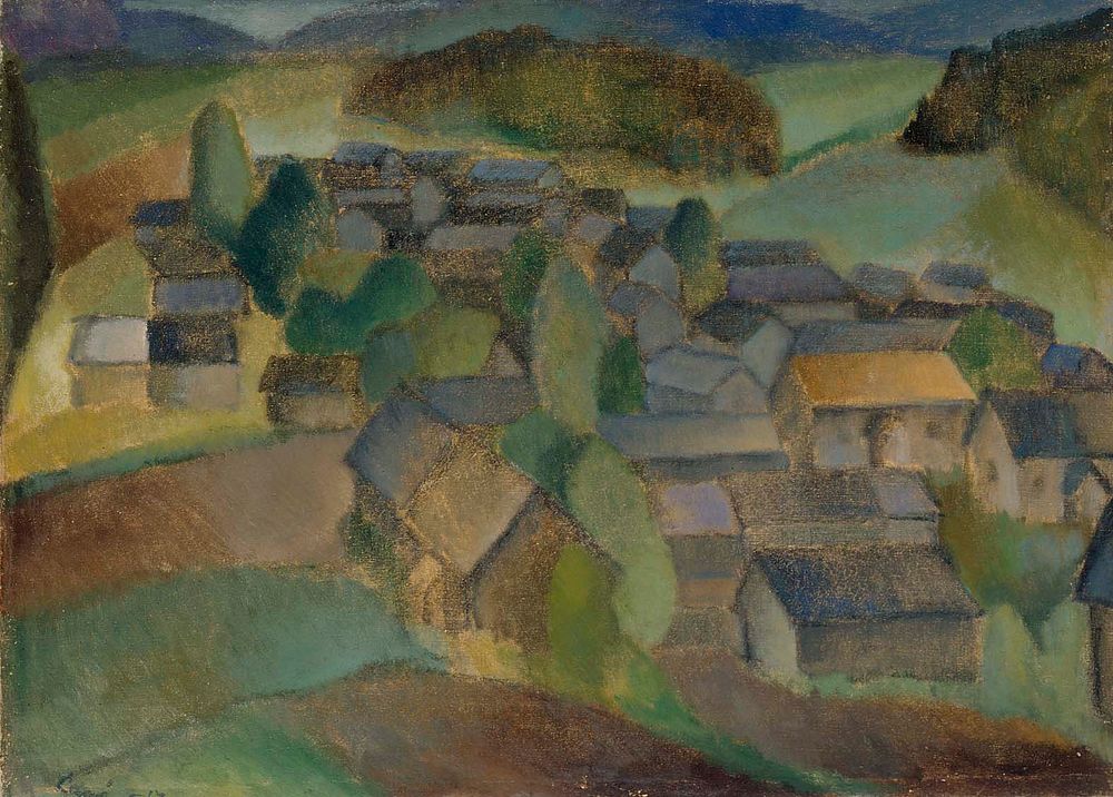 Landscape from france, 1917, Alvar Cawén