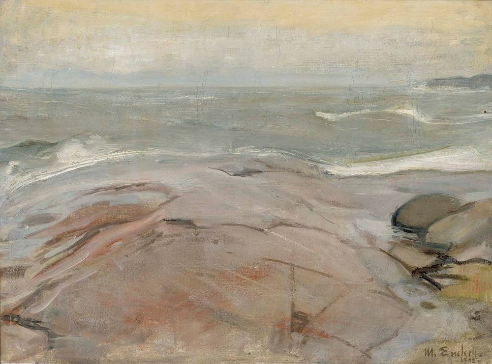 Seaside landscape from suursaari island, 1905, by Magnus Enckell