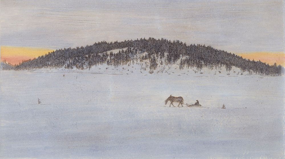 Winter road i, 1899, by Hugo Simberg