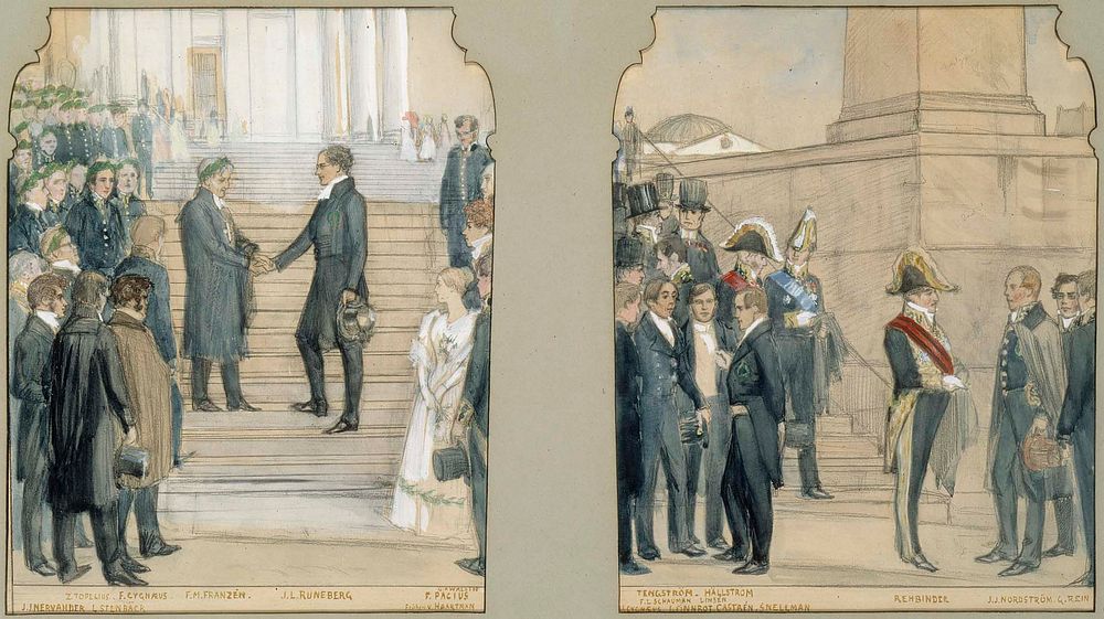 Jubilee degree ceremony, entry for the competition, 1890, by Albert Edelfelt
