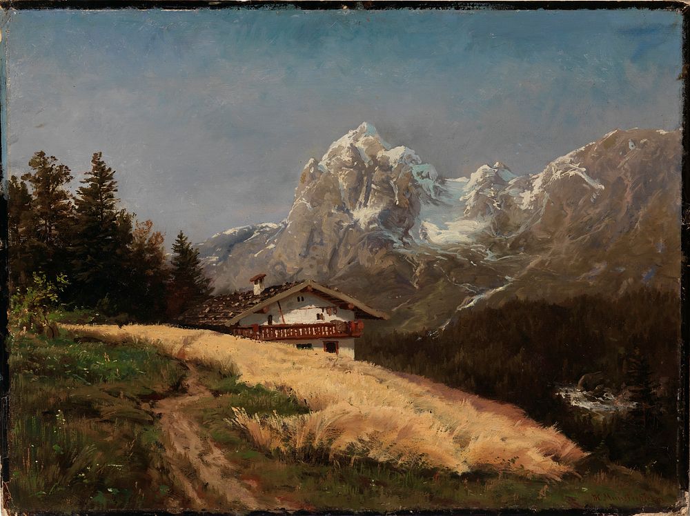 View from ramsau, 1870, Hjalmar Munsterhjelm