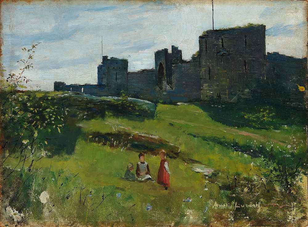Landscape from gotland (at city wall in visby), 1888, Amélie Lundahl