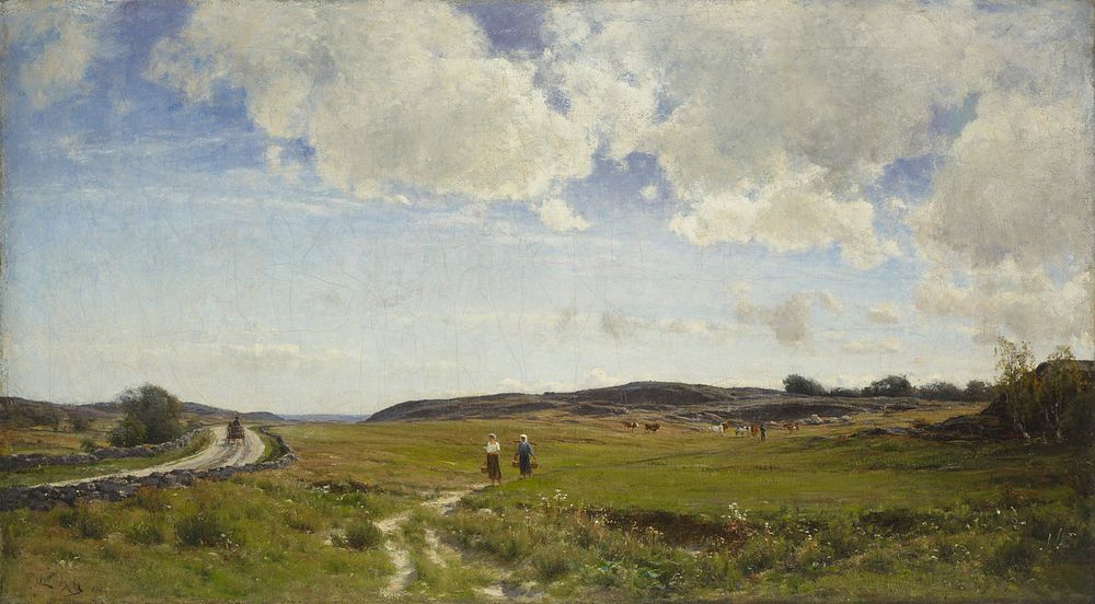View from hisingen near gothenburg, 1876, Berndt Lindholm