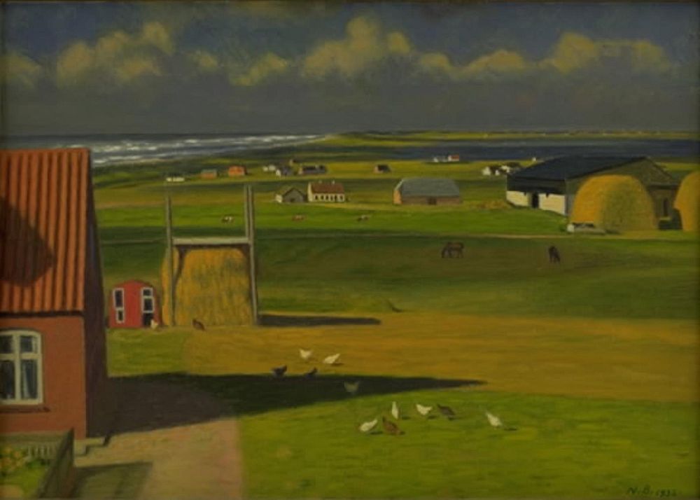 West Jutland landscape with drifting clouds.Fall by Niels Bjerre