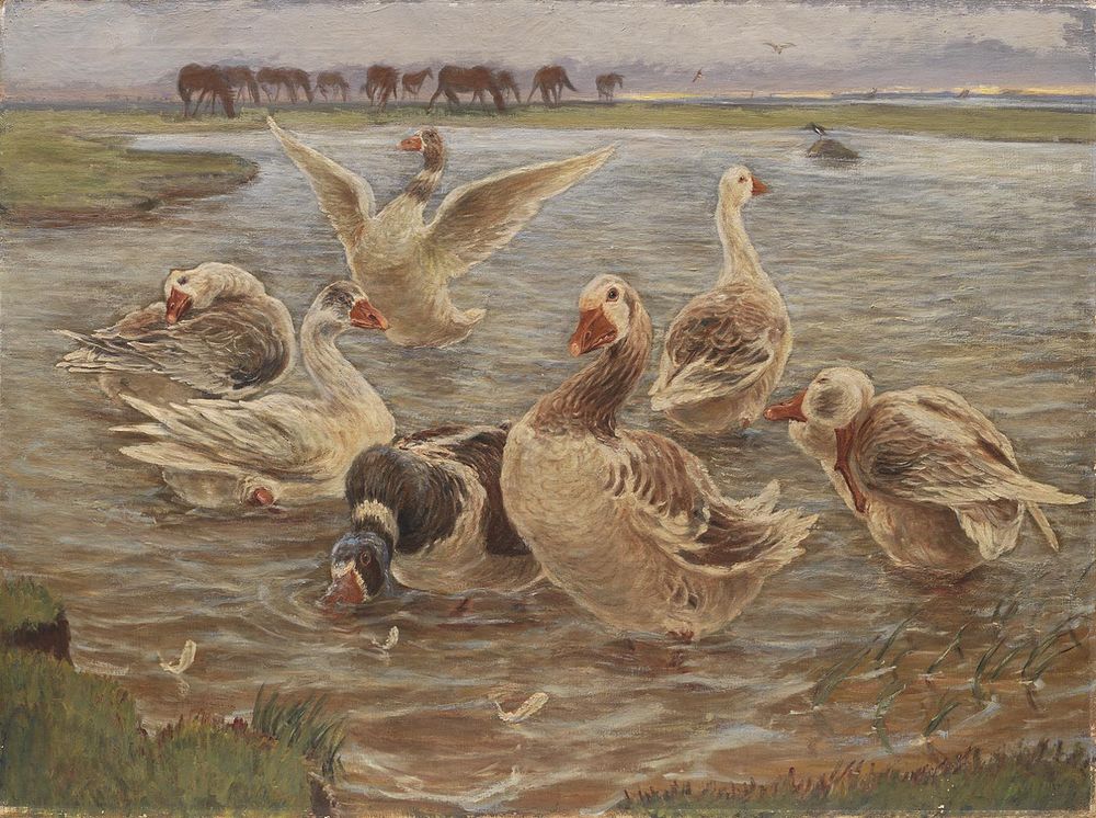 Geese on the Island of Saltholm by Theodor Philipsen