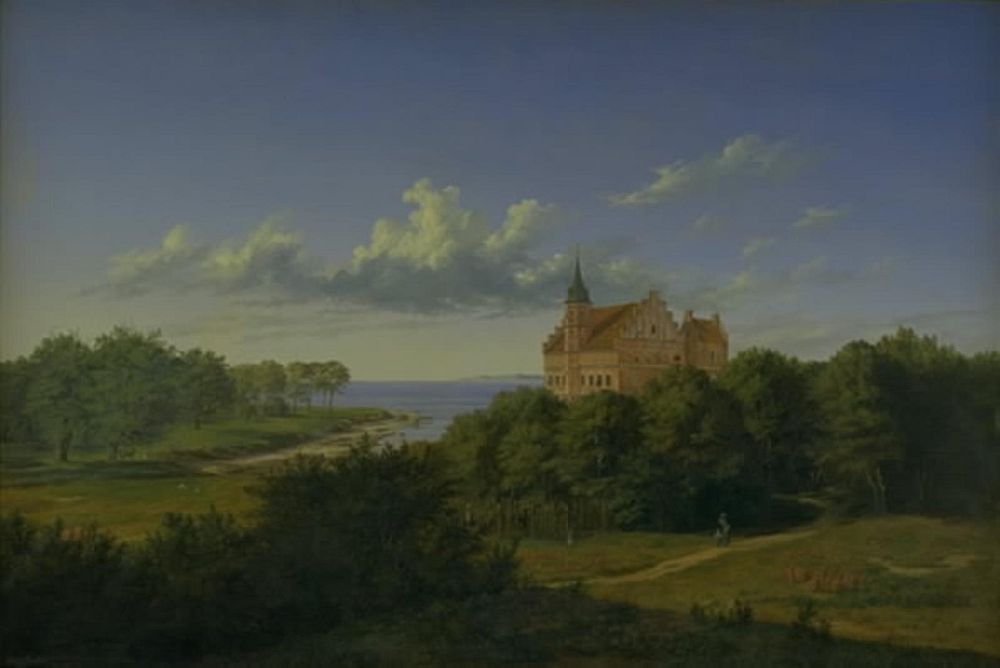 A landscape with a manor house.Composition by Thorald Læssøe