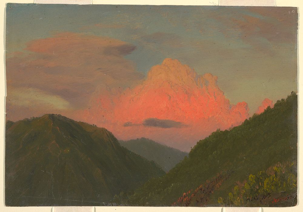 Sunset over Hilltops, Jamaica, West Indies, Frederic Edwin Church