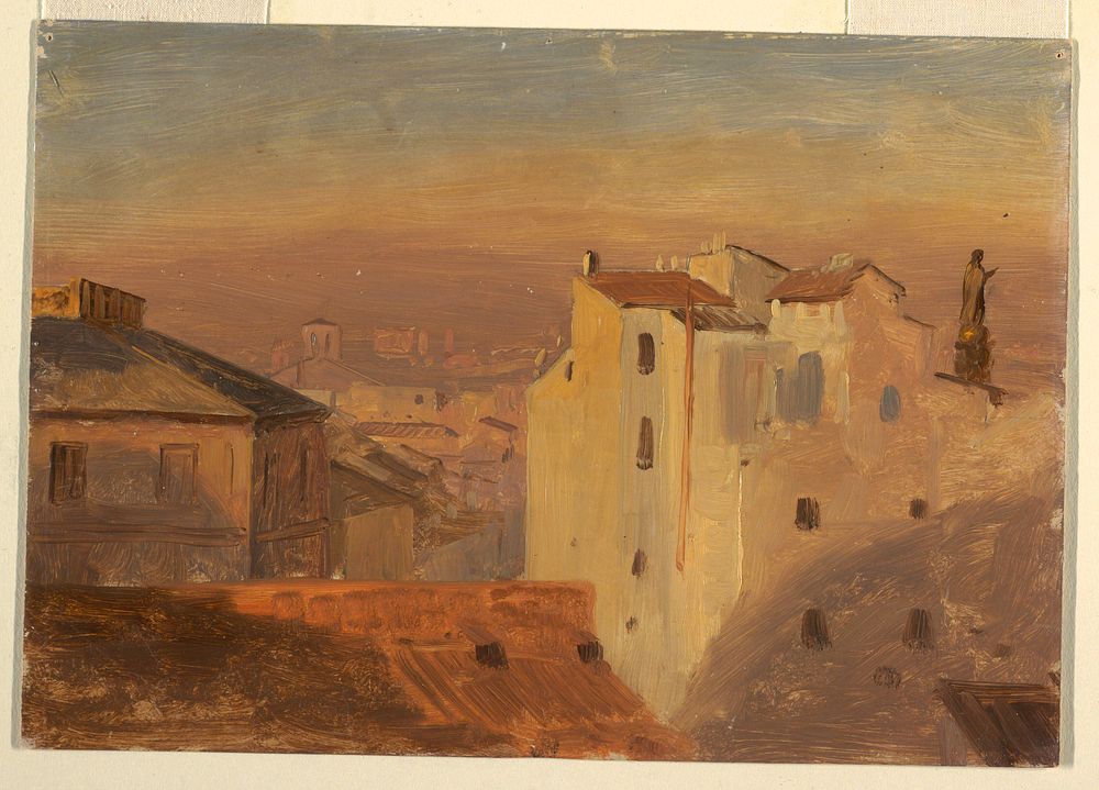 Rooftops, Rome, Italy, Frederic Edwin Church