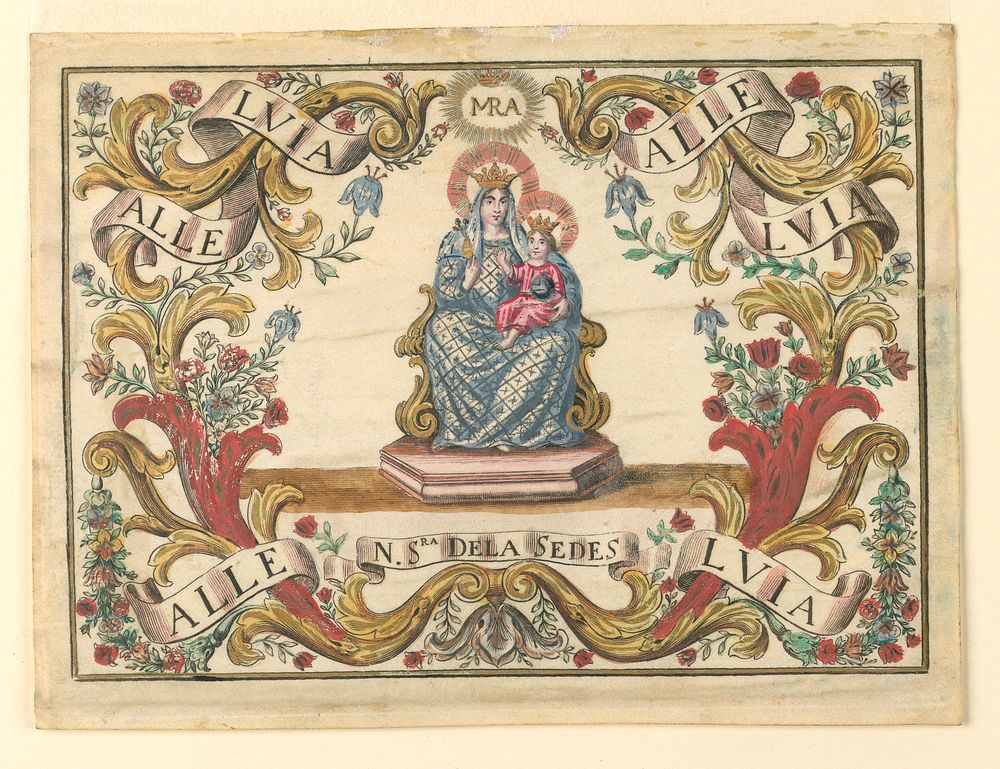 Devotional picture of the Madonna of the Chair