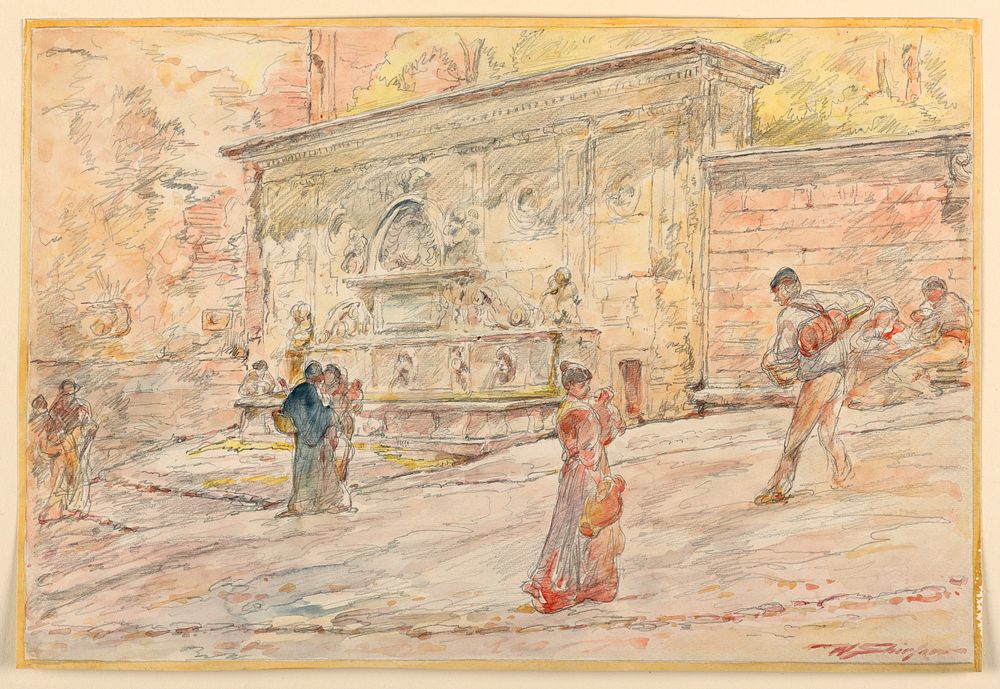 A Large Fountain, Walter Shirlaw