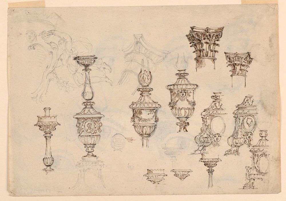 Sketches for Balusters and Capitals