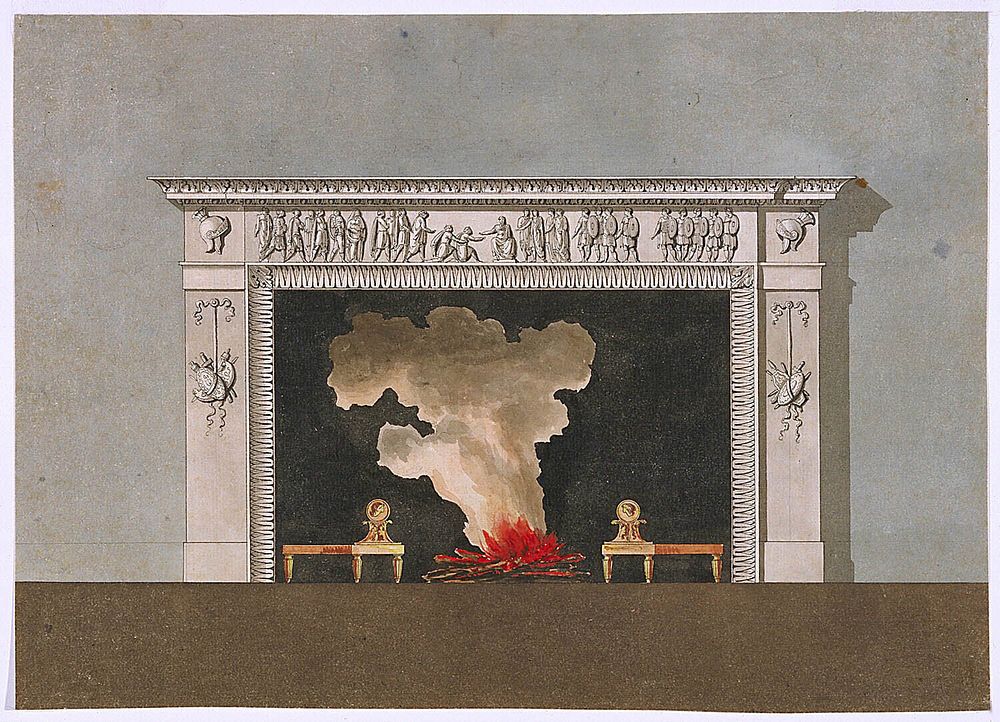 Design for a Chimneypiece, Pietro Camporese The Younger