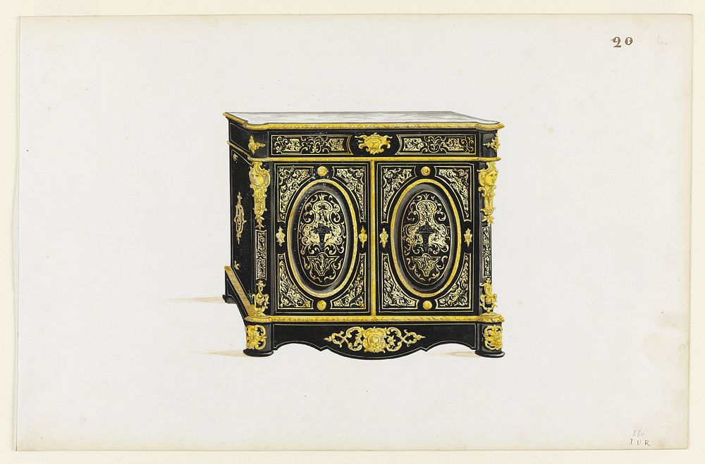 Design for a Cabinet in the "Boulle" Stylem, Pagny