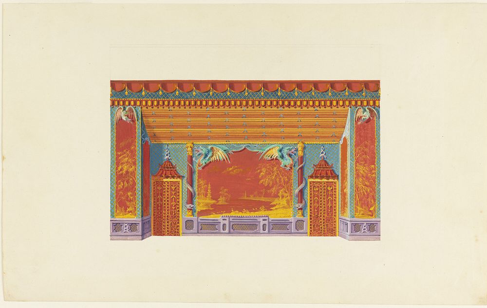 Design for the South Wall of the Music Room, Royal Pavilion, Brighton, Frederick Crace