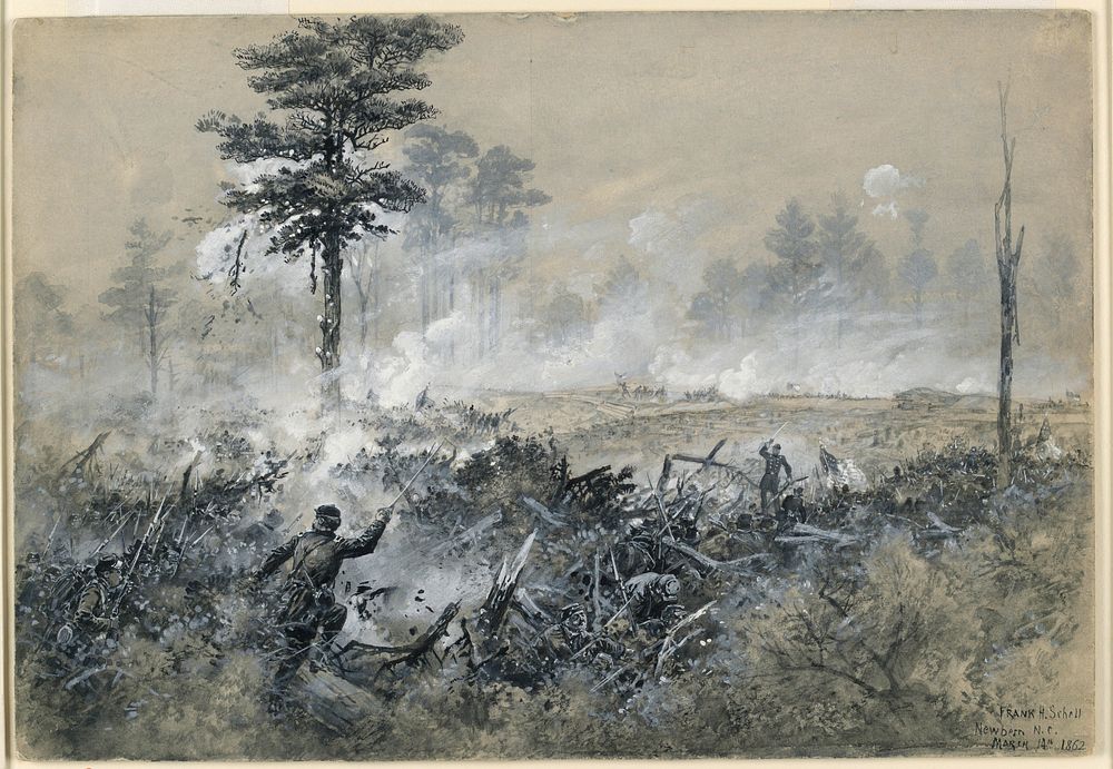 Assault of the Union Troops Upon Fort Thompson, Near New Bearne, Francis H. Schell