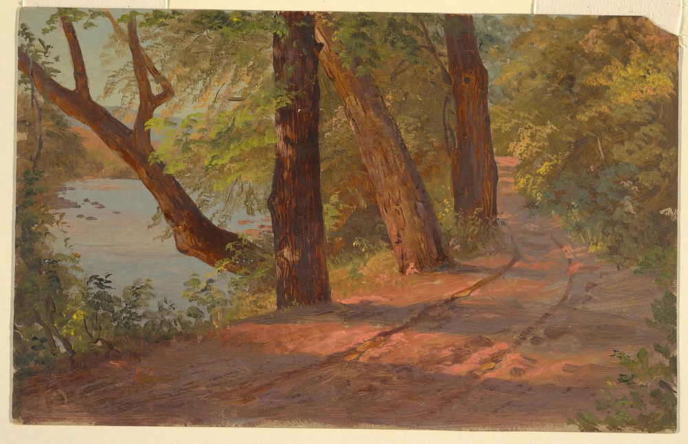 Landscape from North American (Road by a Lake), Frederic Edwin Church