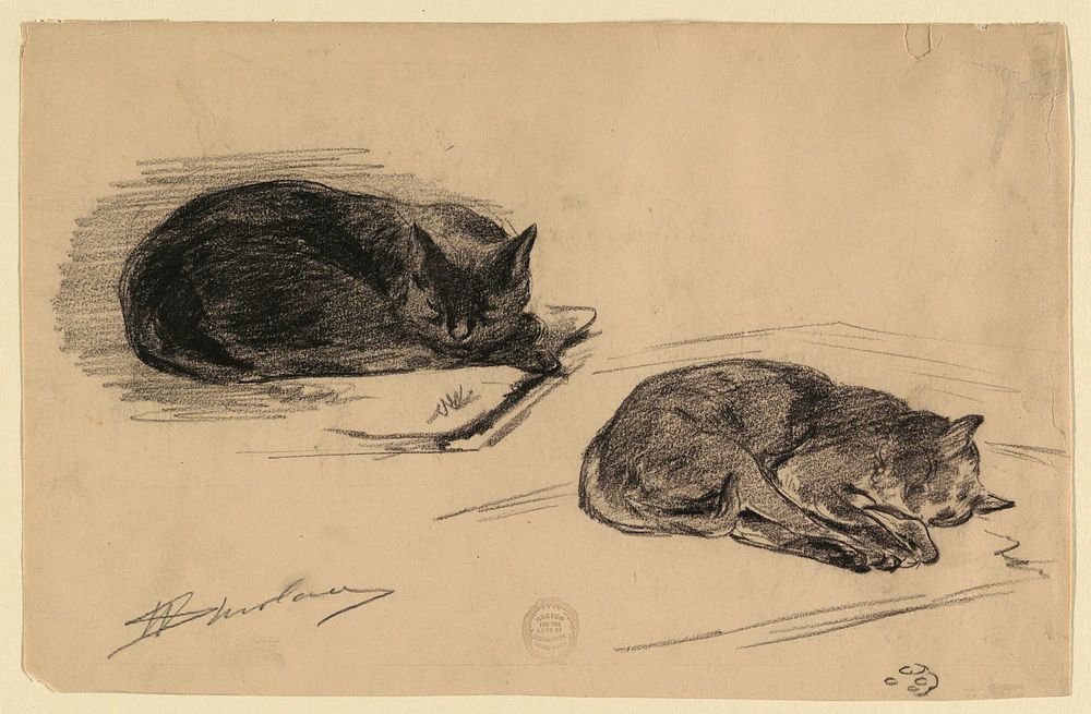 Study of Cats, Walter Shirlaw