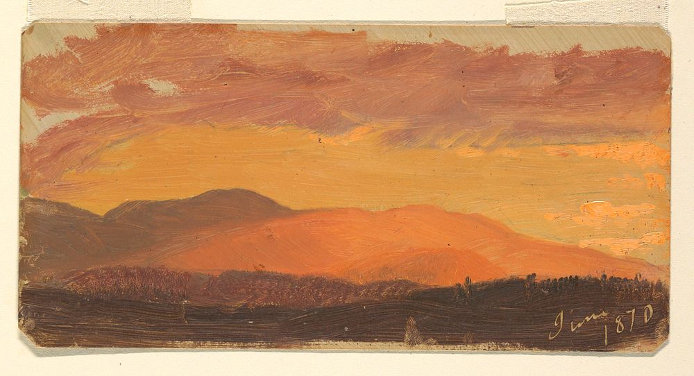 Sunset, Hudson Valley, Frederic Edwin Church