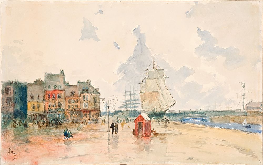 Harbor Scene, Frank Myers Boggs