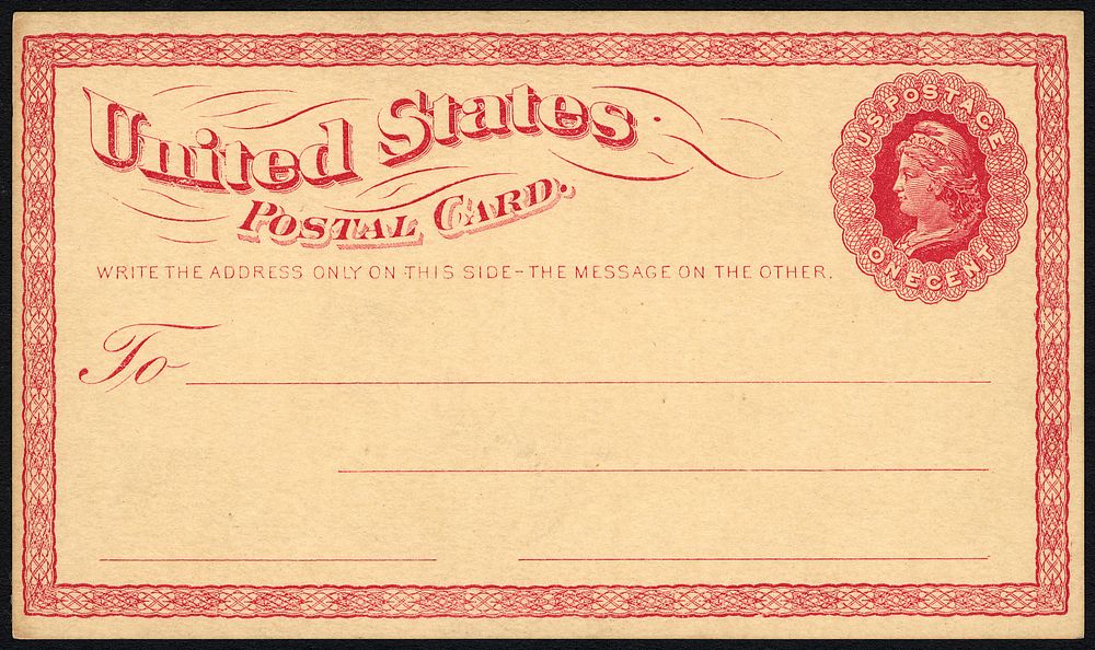 1c Liberty postal card trial color proof