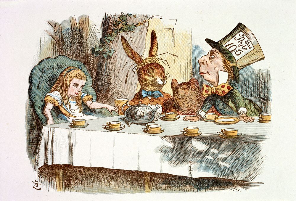 Illustration from The Nursery "Alice", "Alice's Adventures in Wonderland" (1890) illustrated by John Tenniel.