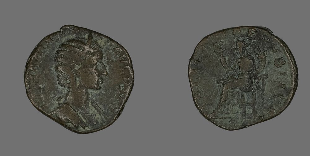 Sestertius (Coin) Portraying Julia Mamaea by Ancient Roman