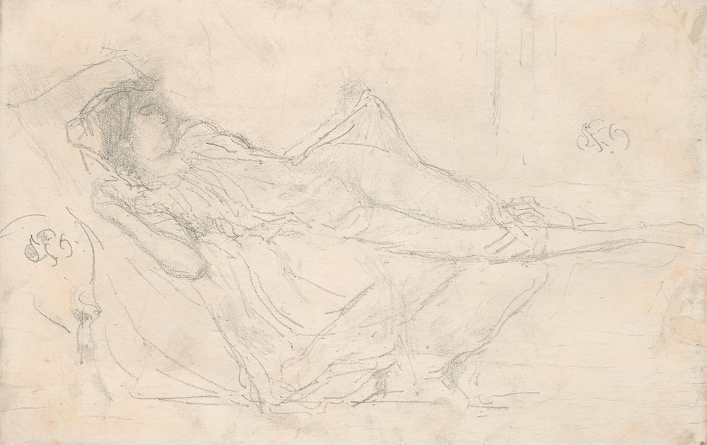 Reclining Draped Figure by James McNeill Whistler