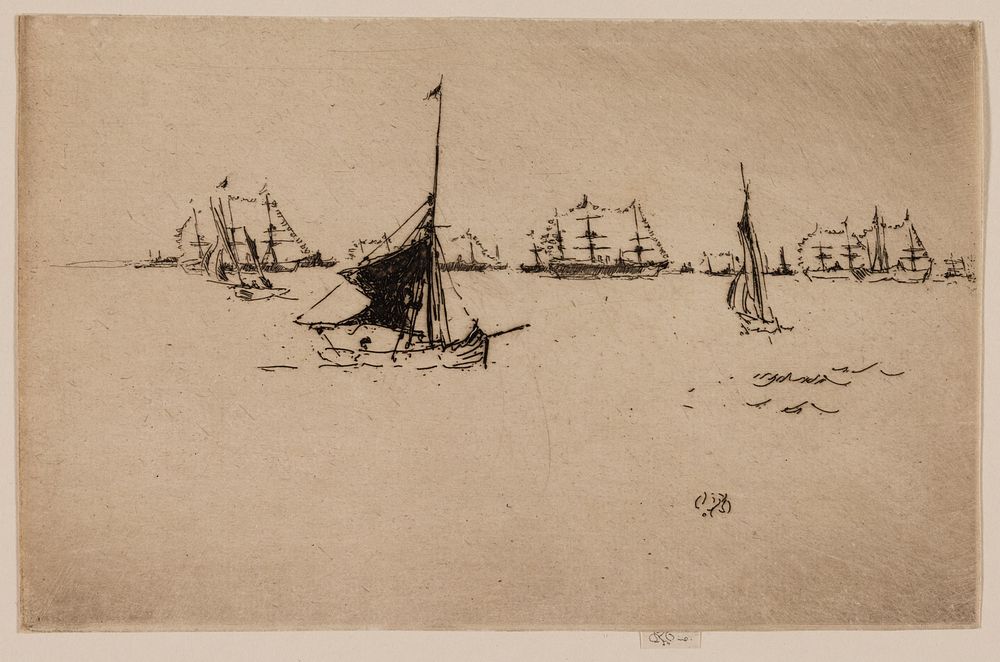 Her Majesty's Fleet: Evening by James McNeill Whistler