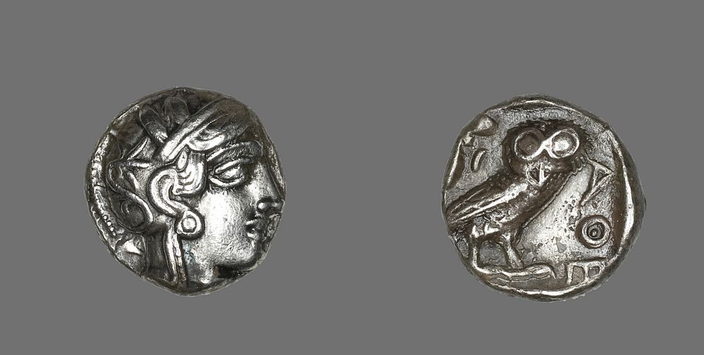 Tetradrachm (Coin) Depicting the Goddess Athena by Ancient Greek