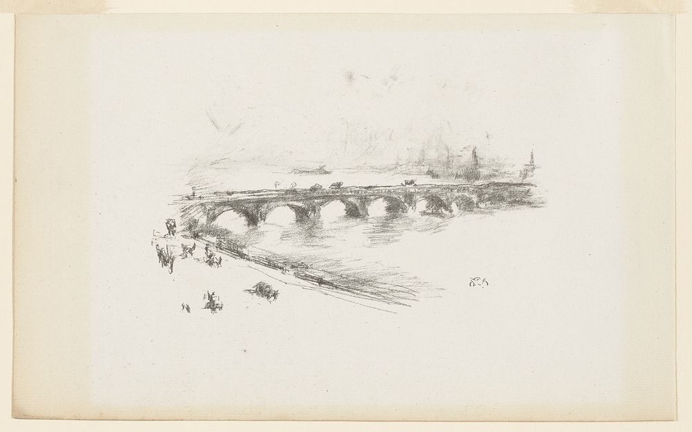 Evening, Little Waterloo Bridge by James McNeill Whistler