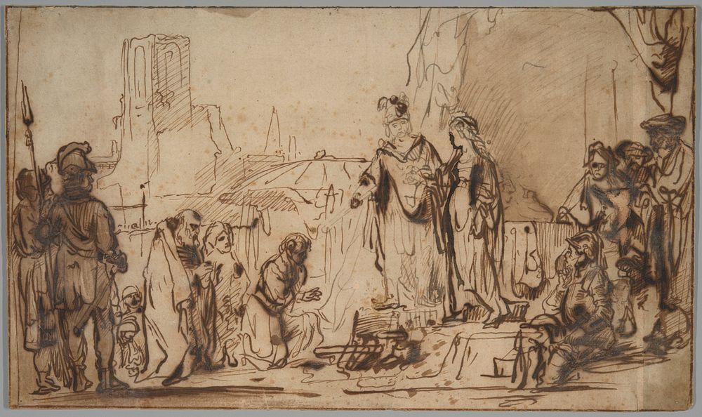 Scipio Returning the Spanish Bride to Her Family by Follower of Rembrandt van Rijn