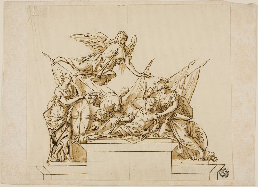 Unexecuted Design for the Monument to the First Duke of Marlborough by John Michael Rysbrack