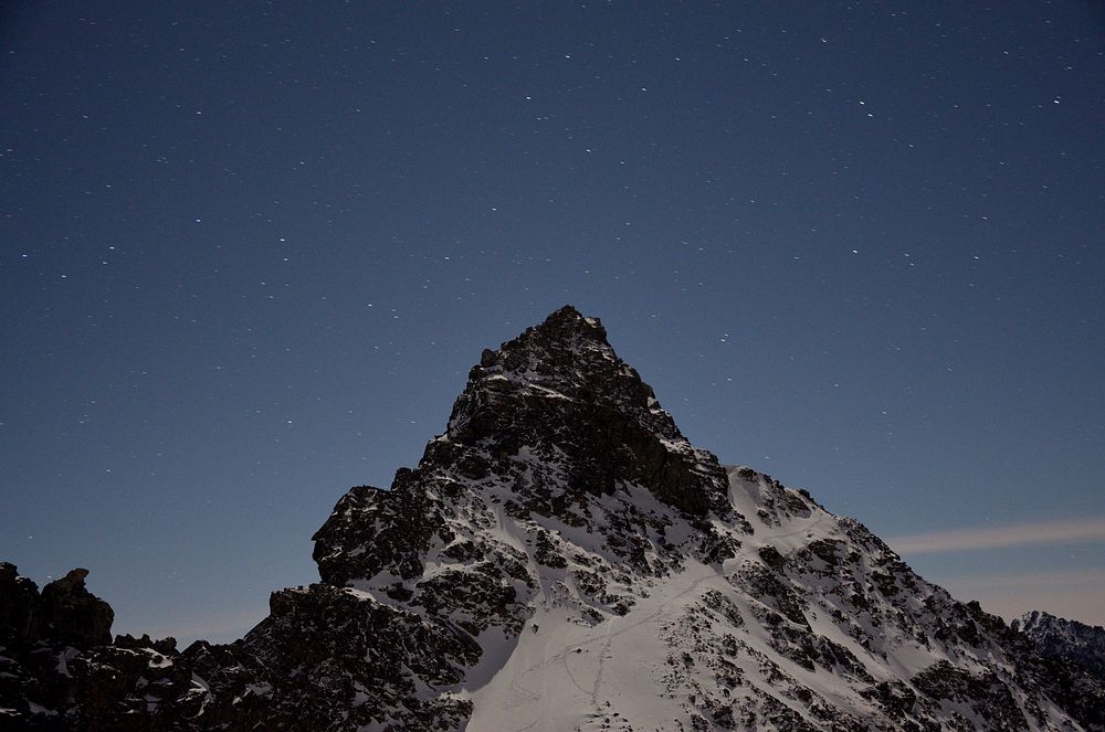 Vysoké Tatry, winter mountain top.