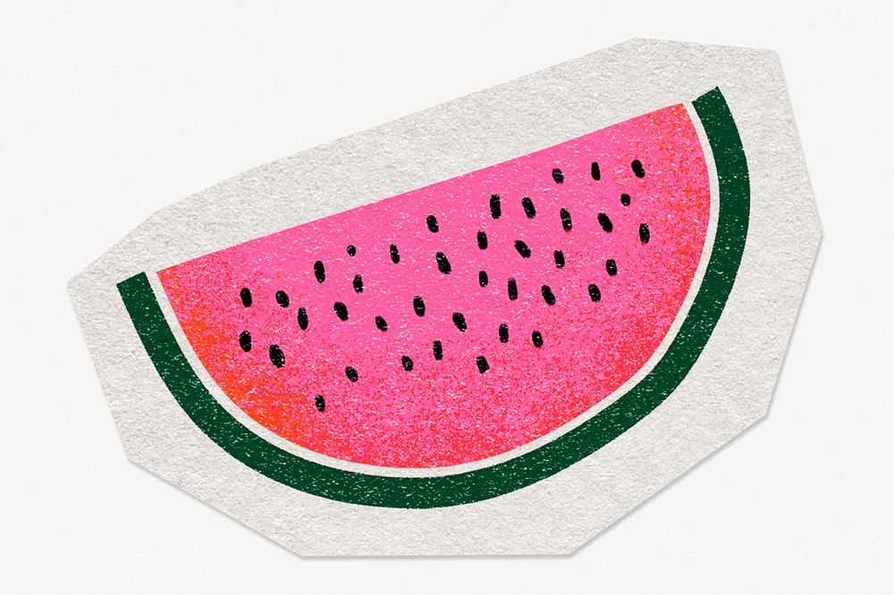 Watermelon paper cut isolated design