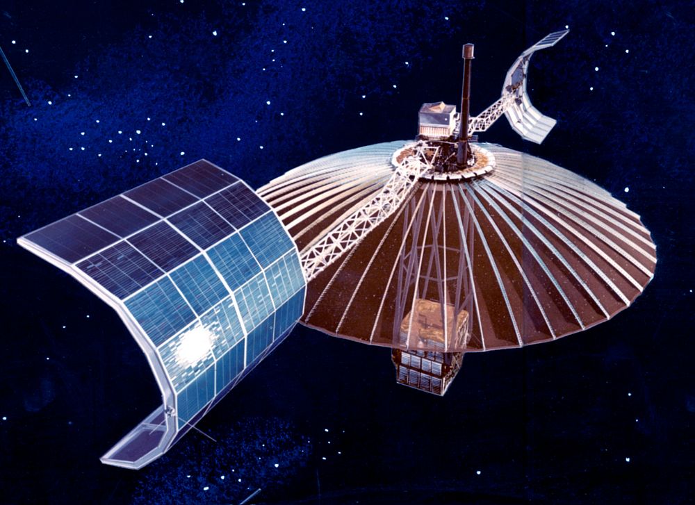 Illustration of the ATS-6 (Applications Technology Satellite-6) satellite.