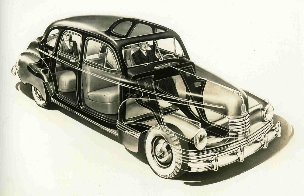 1942 Nash Ambassador 600 X-ray drawing -- scan of en:Nash Motors public relations materials. This image is part of the Press…