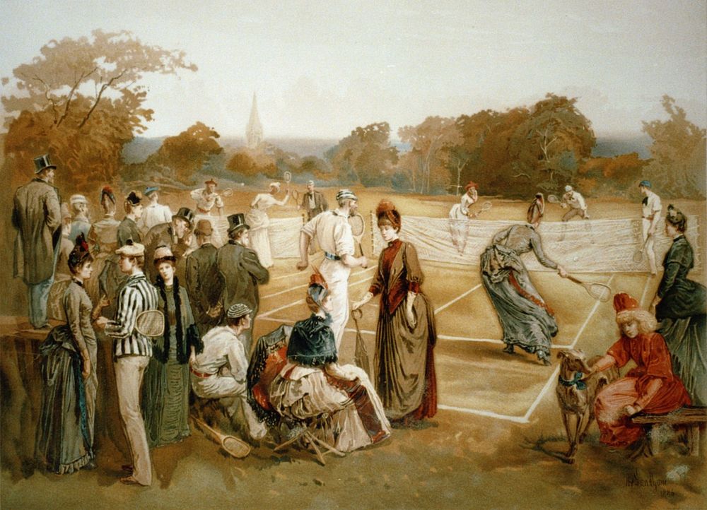 Lawn tennis, 1887. Print. Published in: Viewpoints; a selection from the pictorial collections of the Library of Congress ……