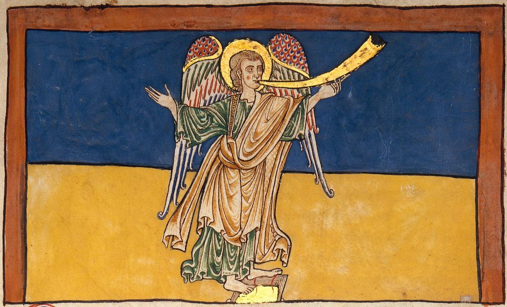 The Seventh Angel of the Apocalypse Proclaiming the Reign of the Lord - c. 1180
