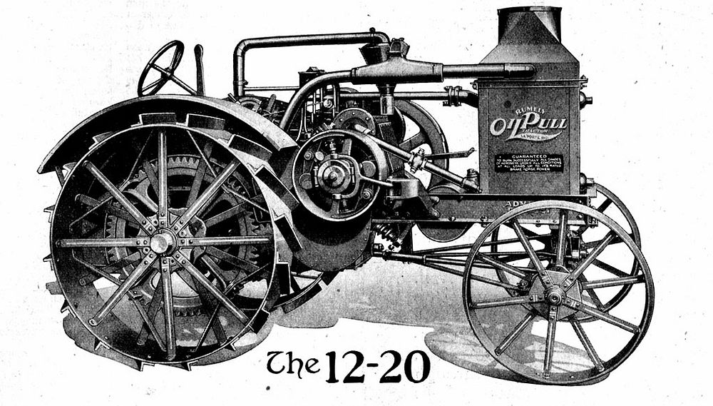 Advance-Rumely OilPull 12-20 tractor as advertised in the May 3, 1919 issue of Country Gentleman. The tractor was…