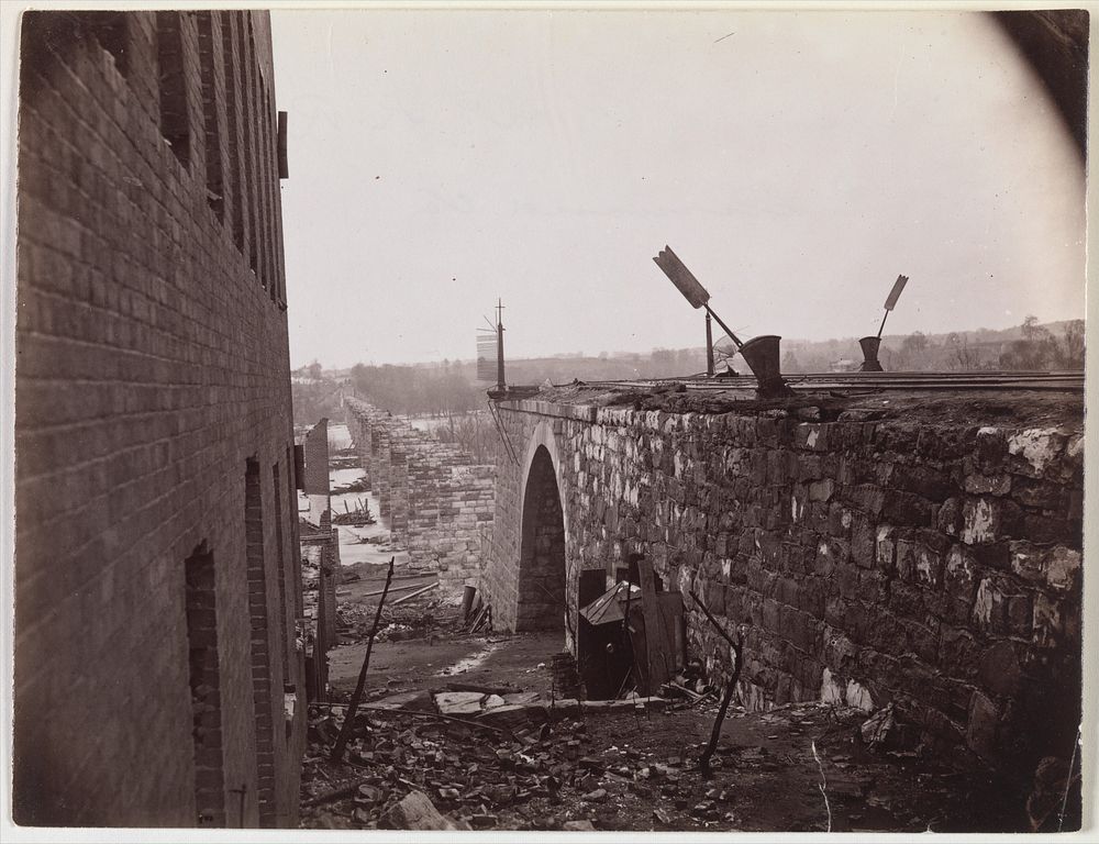 Ruins of Richmond & Petersburg Railroad Bridge, Richmond, Virginia