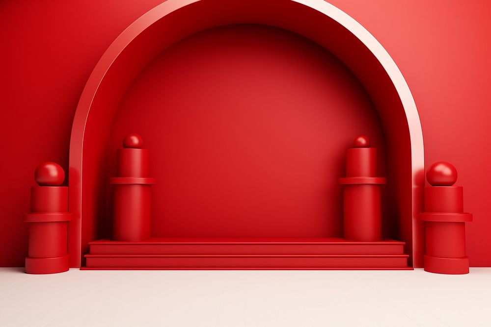 Christmas time image arch architecture arched. AI generated Image by rawpixel.