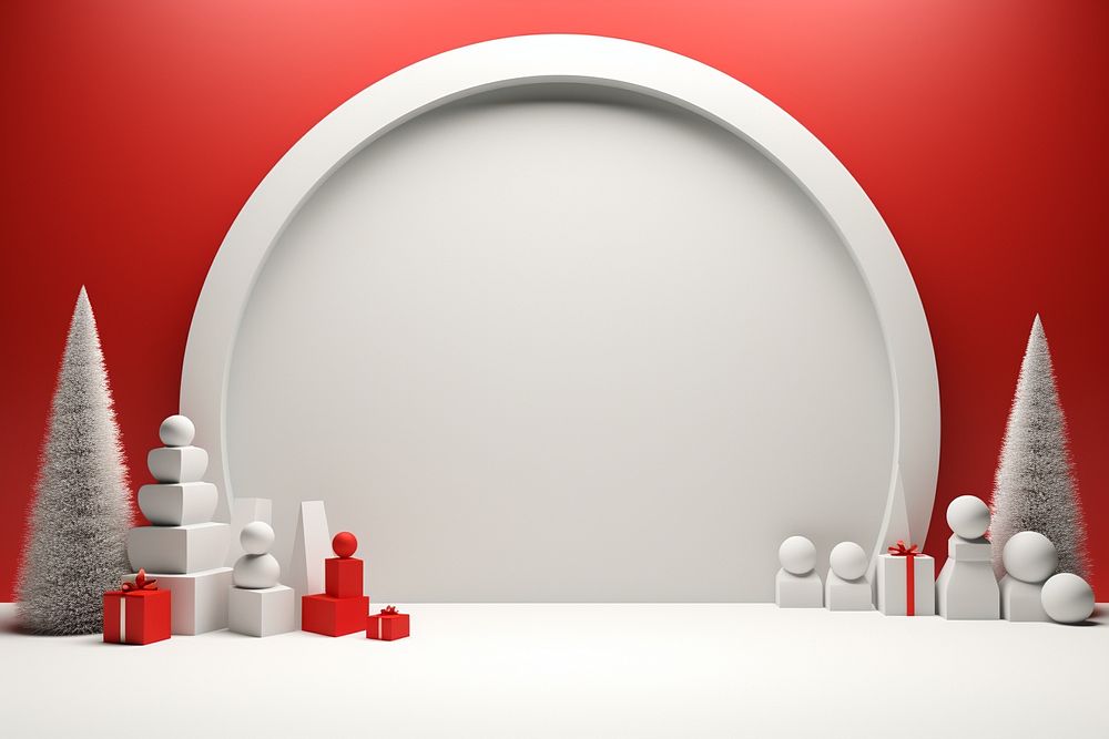 Holiday gifts christmas arched shape. AI generated Image by rawpixel.