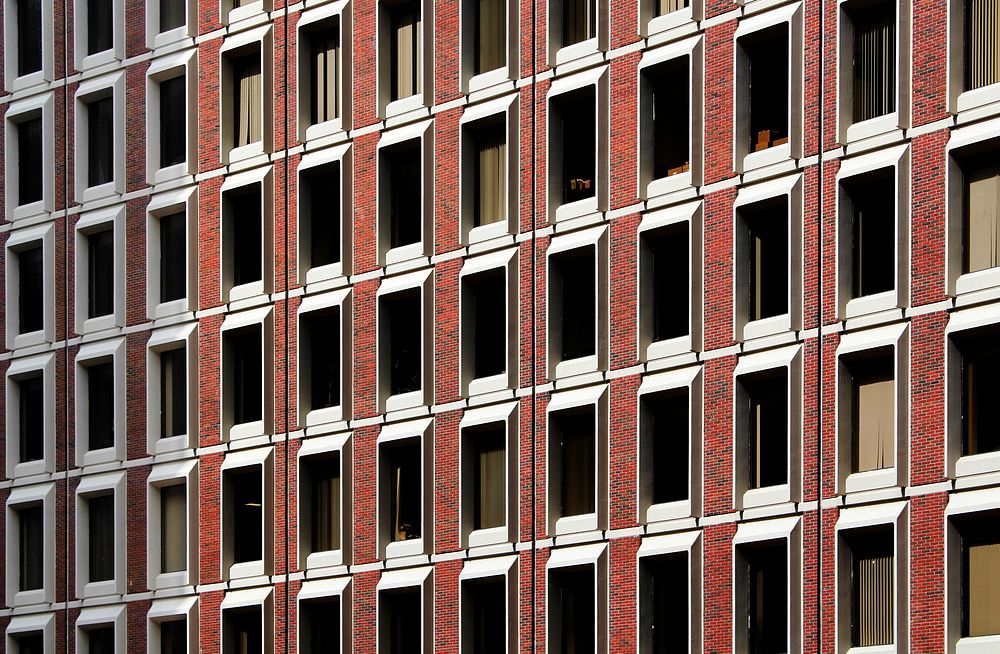 Free outside wall of a building with windows photo, public domain CC0 image.