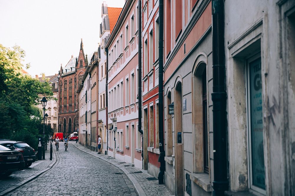 European city street photography.