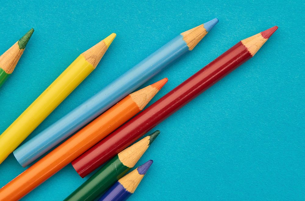 Coloring pencils background, free public domain CC0 image.