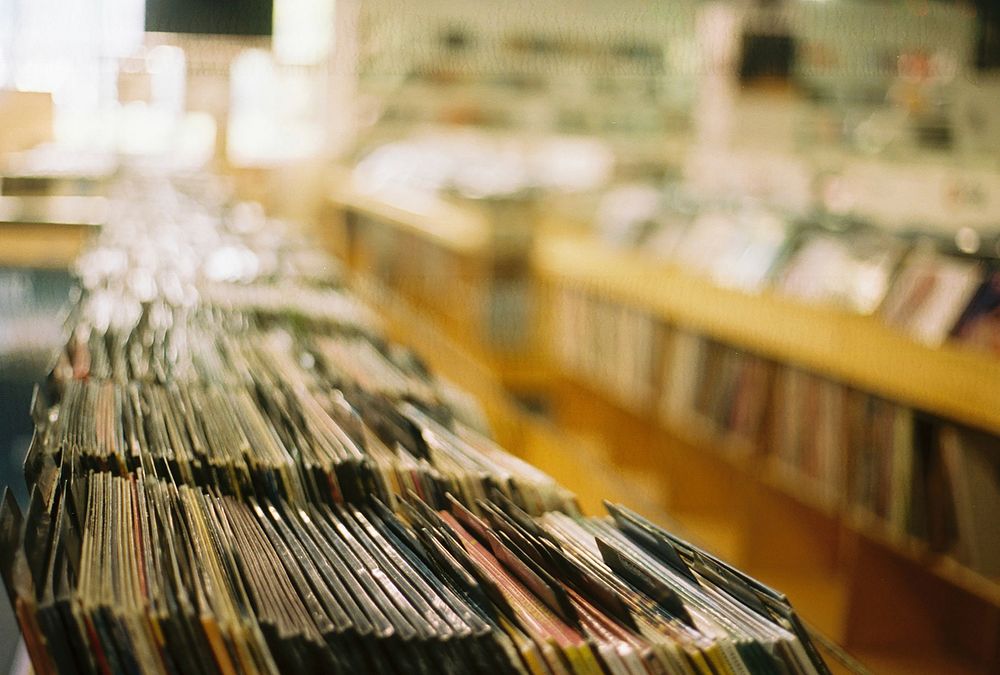 Record Album Store, free public domain CC0 photo.