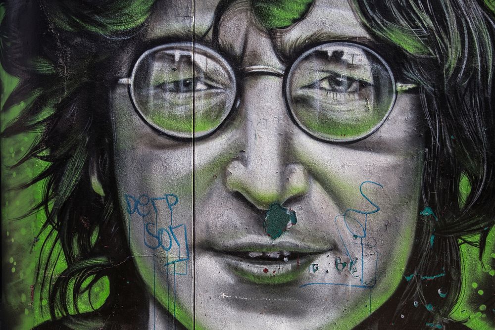 John Lennon street art, London, England, date unknown.